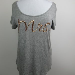 Sweet Claire Mrs. Sequined Shirt, Size Medium